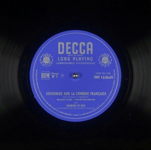 MOUNET-SULLY - Souvenirs sur la Comédie-Française Disque DECCA