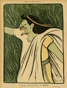 LE RIRE - Mounet-Sully de Bergerac - Caricature de Cappiello (1899)