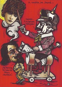 MOUNET-SULLY & SARAH BERNHARDT - Caricature par Jihel