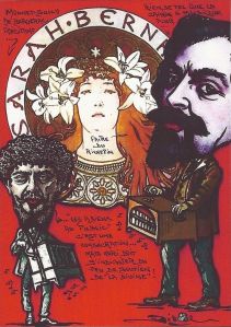 MOUNET-SULLY & SARAH BERNHARDT - Caricature par Jihel