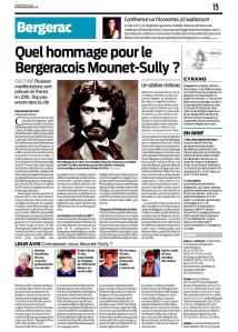Bergerac : Quel hommage pour le tragédien Mounet-Sully ? © Sudouest 2015